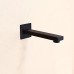 KunMai Square Solid Brass Wall Mounted Tub Filler Spout in Black Finish - B07BKV32PZ
